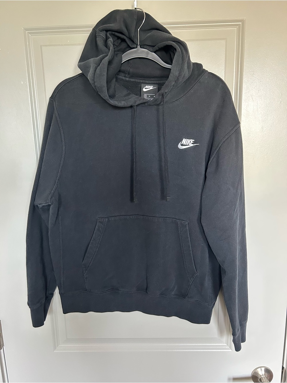 Nike Black Hoodie with White Swoosh Logo